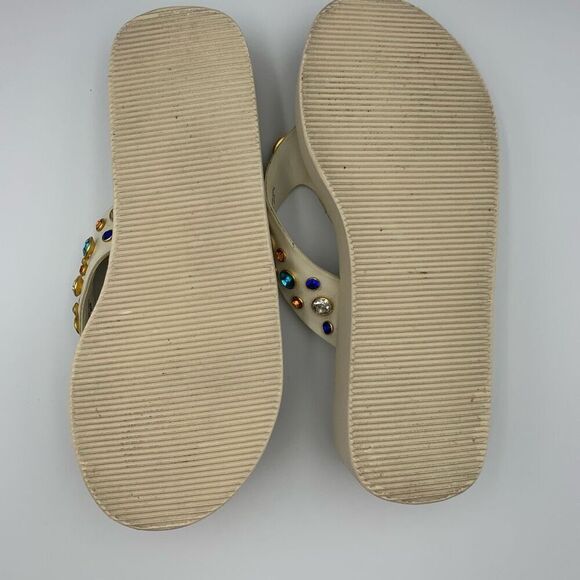 Jeffrey Campbell Iconics Womens Slip On Platform Flip Flop Sandals White Size 8 - Picture 7 of 12